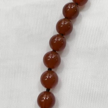 Handmade + Knotting Unique 18” Statement Necklace with 925 Silver, Agate