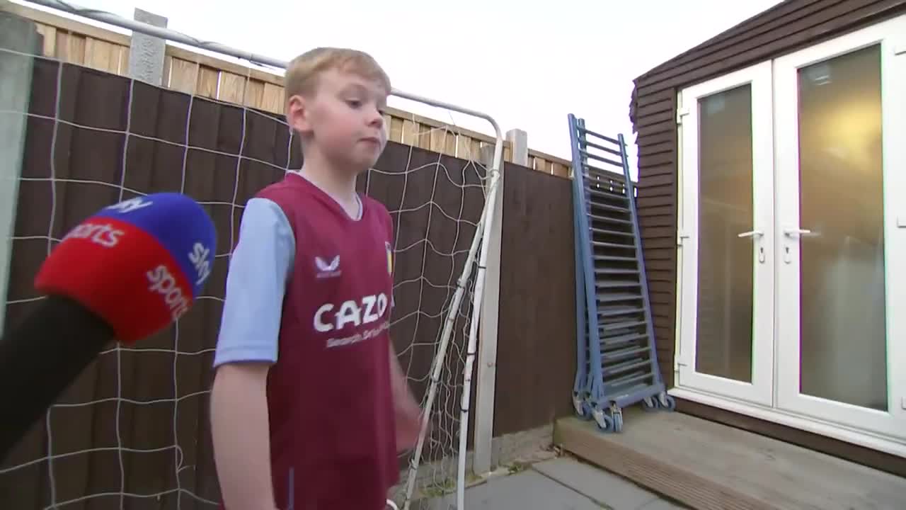 "Happy tears" ❤️ | Aston Villa mascot Riley Regan grateful for Danny Ings' ear defender support