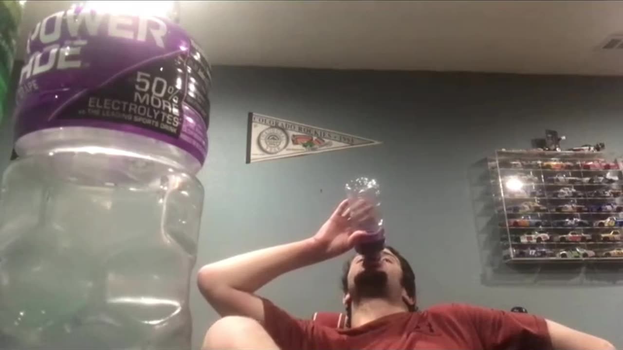 Grape powerade chug