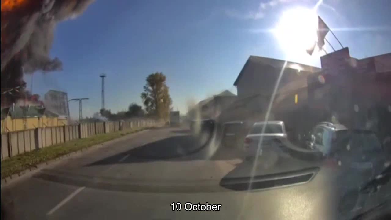 A Russian missile hit a substation in Lviv on October 10