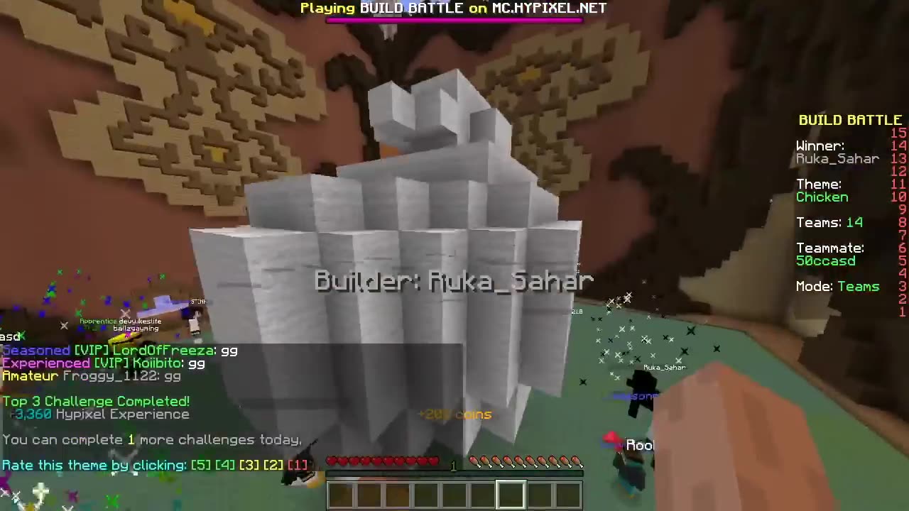 If we lose, the video ends (Minecraft Build Battle)