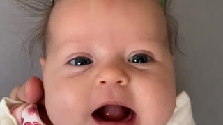 Baby Girl Gets Head Massage