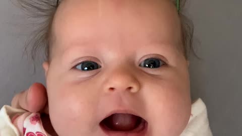 Baby Girl Gets Head Massage