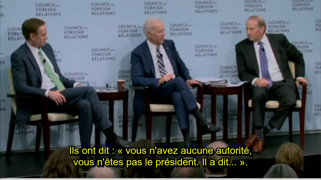 Joe Biden se vante d'avoir limogé le procureur général Chokine