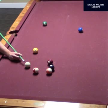 CUT SHOT ON A TIGHT ANGLE TO THE CORNER POCKET!