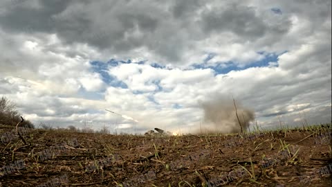 "Grads" are hitting the enemy near Donetsk - beautiful shots from the UAV