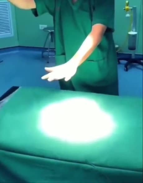 Surgical lights cast no visible shadow