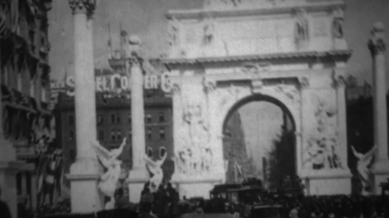 The Dewey Arch (1899 Original Black & White Film)