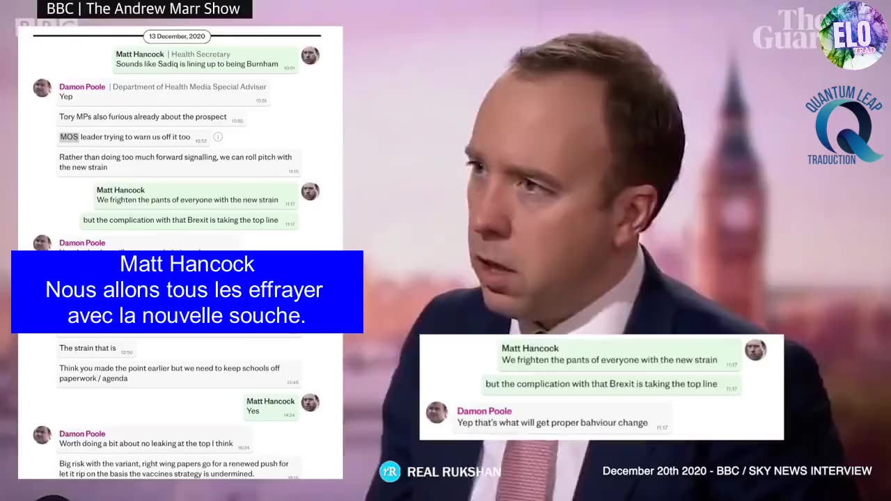 ▶ EXTRAIT-RQ (9 mars 23) : MATT HANCOCK sur les chaînes télé...