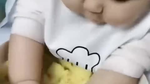 Super cute baby.