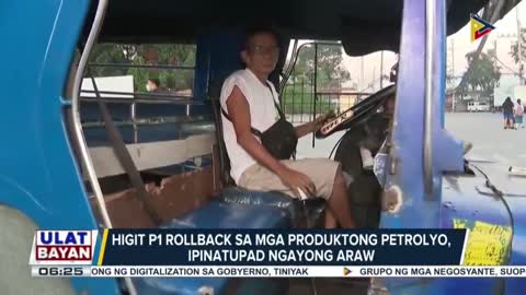 Higit P1 rollback sa produktong petrolyo, ipinatupad ngayong araw