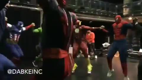 Avengers dance with fun