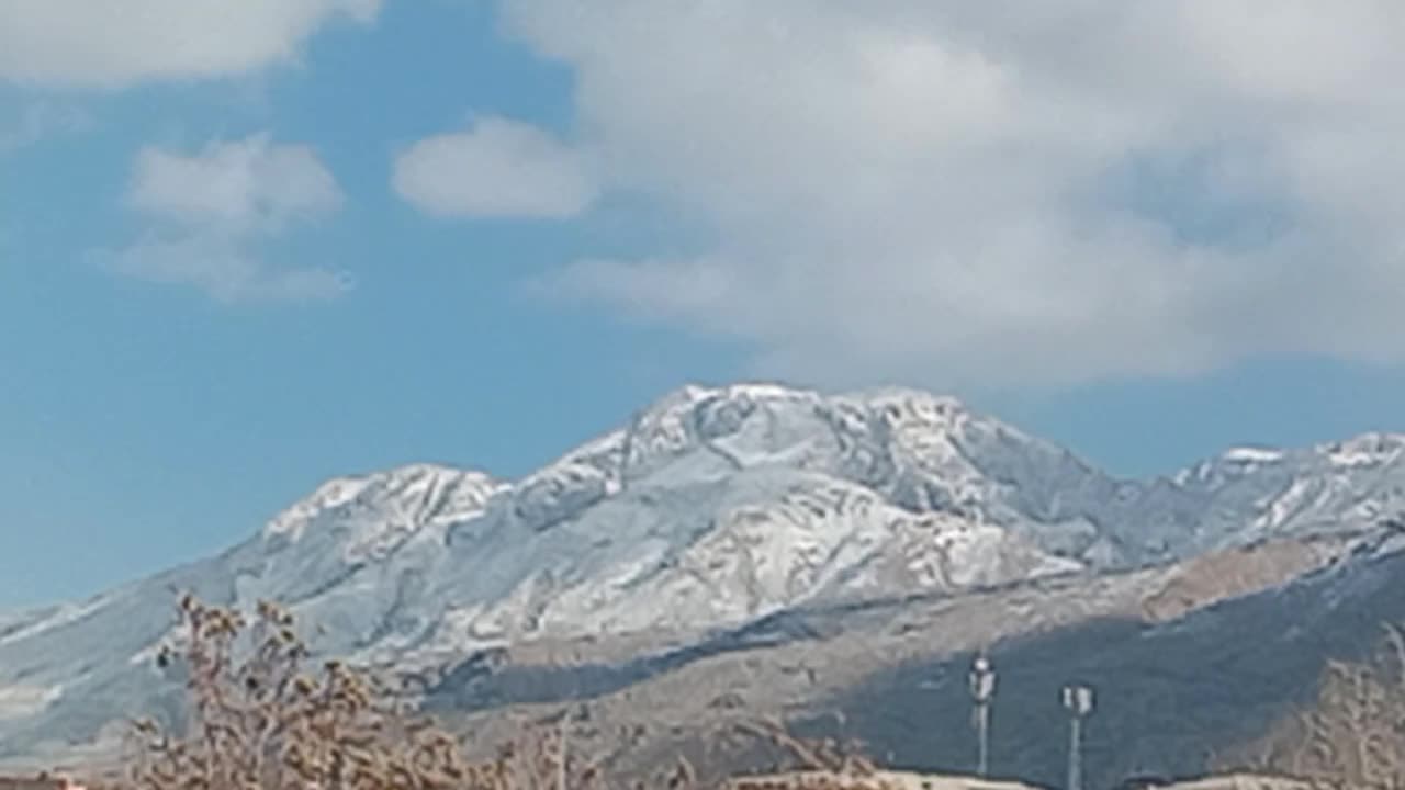 Snow fall,Hills,