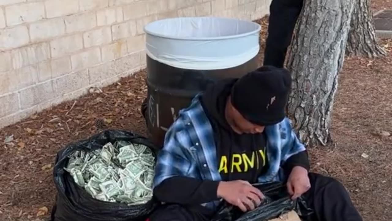 When the homeless veteran sees the money Shorts