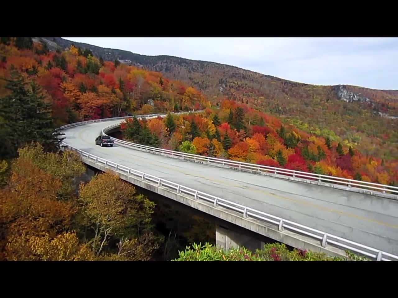 NW NC Blue Ridge Parkway in fall / Appalachia