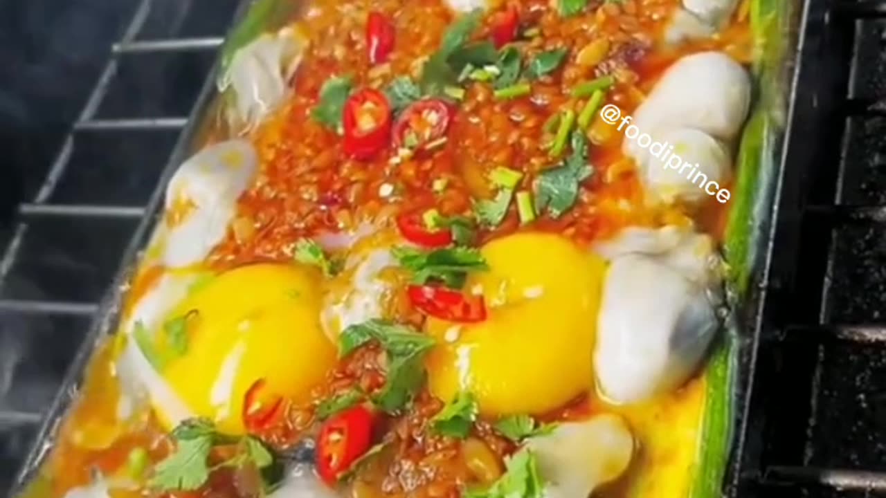 Spring onions and egg snacks