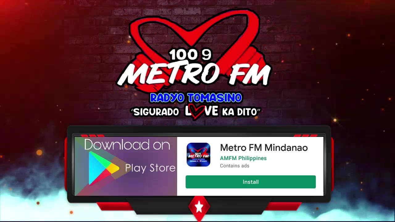 Radio Broadcast - 100.9 Metro FM Santo Tomas (Philippines)