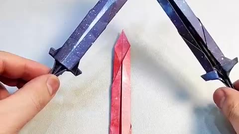 Fold a sword out of paper, that’s cool