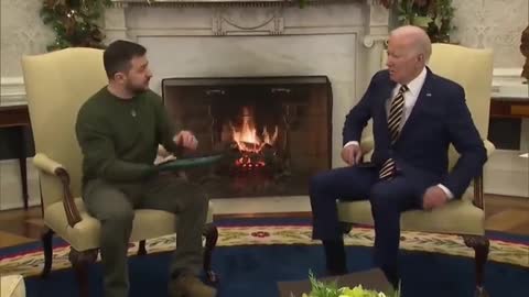 UNBELIEVABLE: Zelensky Gives Biden A Medal From A Ukrainian Army Officer