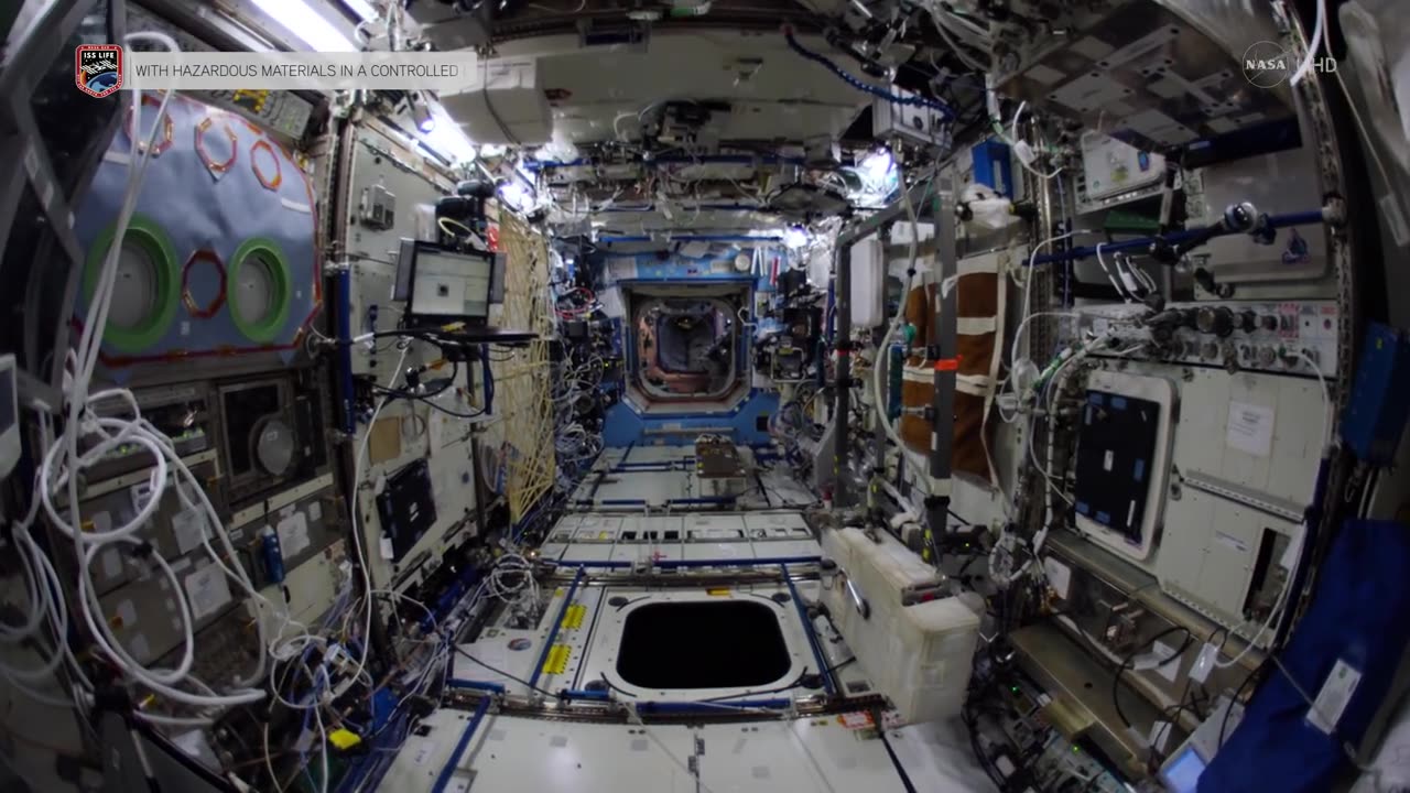 Space Station Fisheye Fly-Through 4K (Ultra HD)