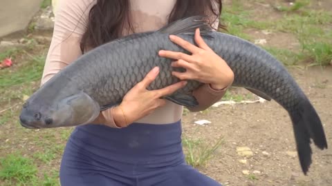 HER BIGGEST FISH EVER CAUGHT