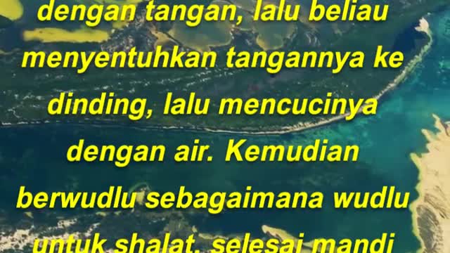 Maimunah berkata, Nabi mandi janabat, beliau lalu mencuci kemaluannya