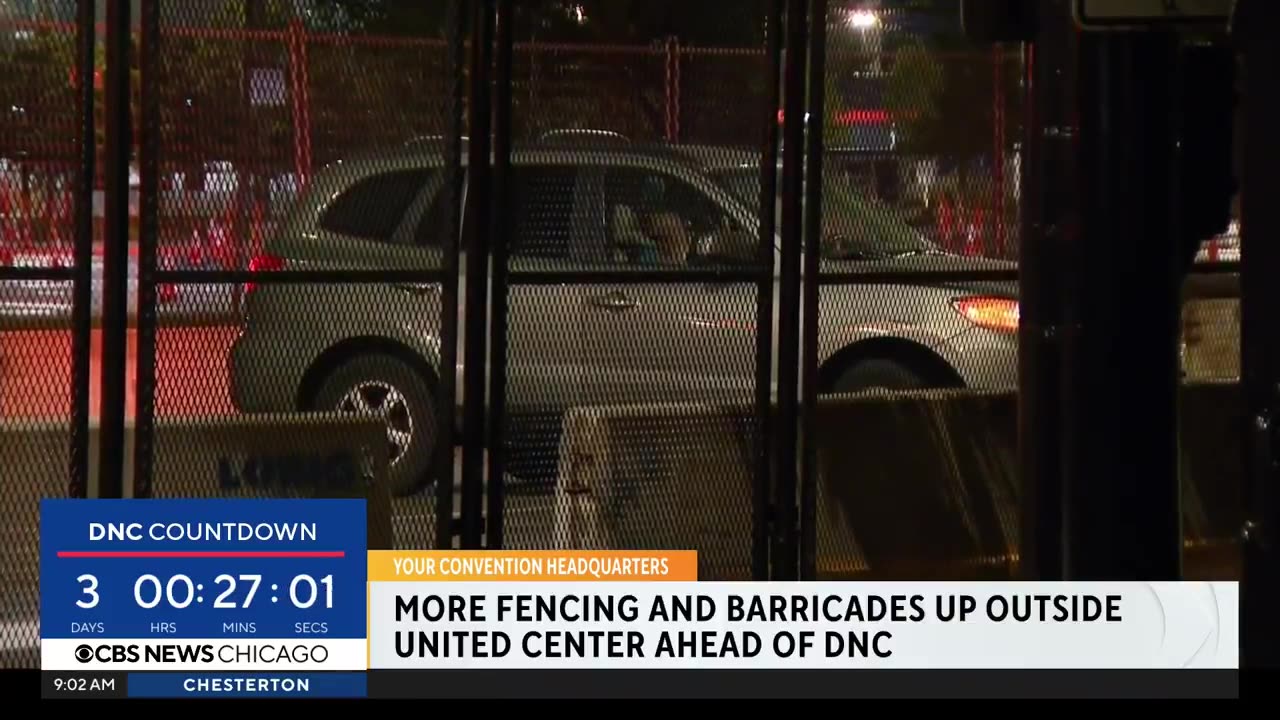 🚨Dems are building a MASSIVE Wall around the DNC Convention in Chicago.