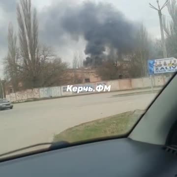 Massive fire at the Russian Kerch steel plant