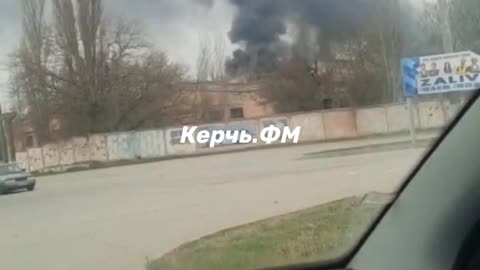 Massive fire at the Russian Kerch steel plant