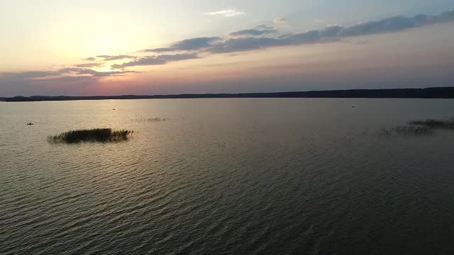 over the lake sundown