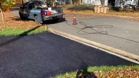 Professional Asphalt Spray Sealing: “The Really Bright One” Top Coats Pavement Maintenance