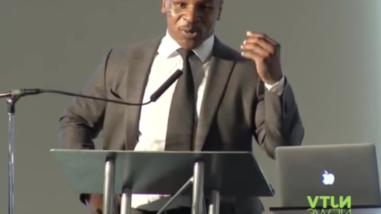 Mike Tyson Speaks at a Prison Reentry Conference.