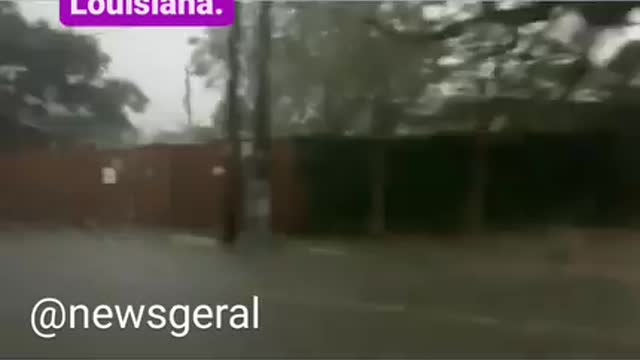 Flooding near Tulane University in New Orleans, Louisiana