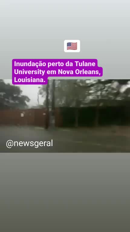Flooding near Tulane University in New Orleans, Louisiana