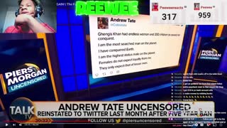 Peewee Reacts Piers Morgan Takes On Andrew Tate AGAIN!