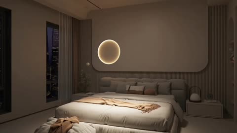 "Smart Sleep: A Modern Bedroom with Automated Light Control"