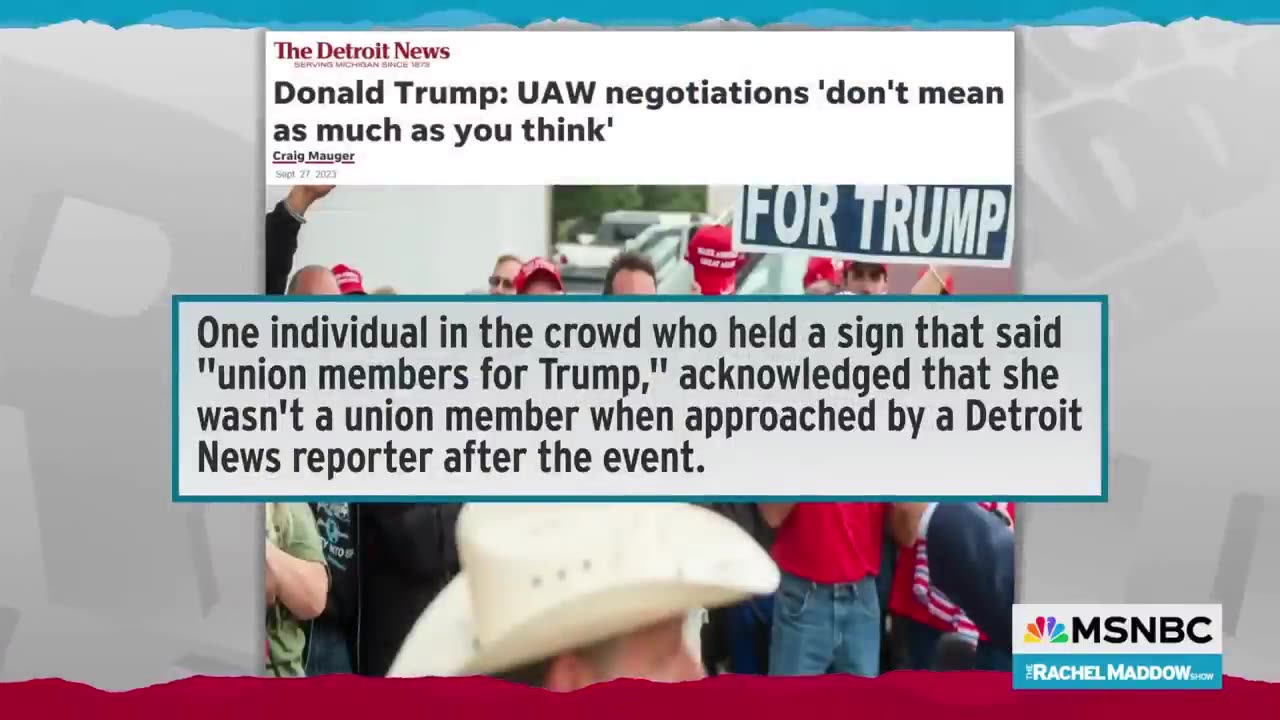 Trump's Fake News: Trump paid $20,000 to rent plant for fake union auto worker event: filing