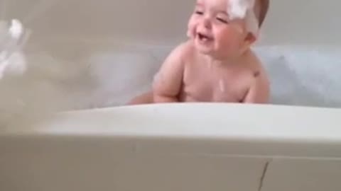 Baby laughing