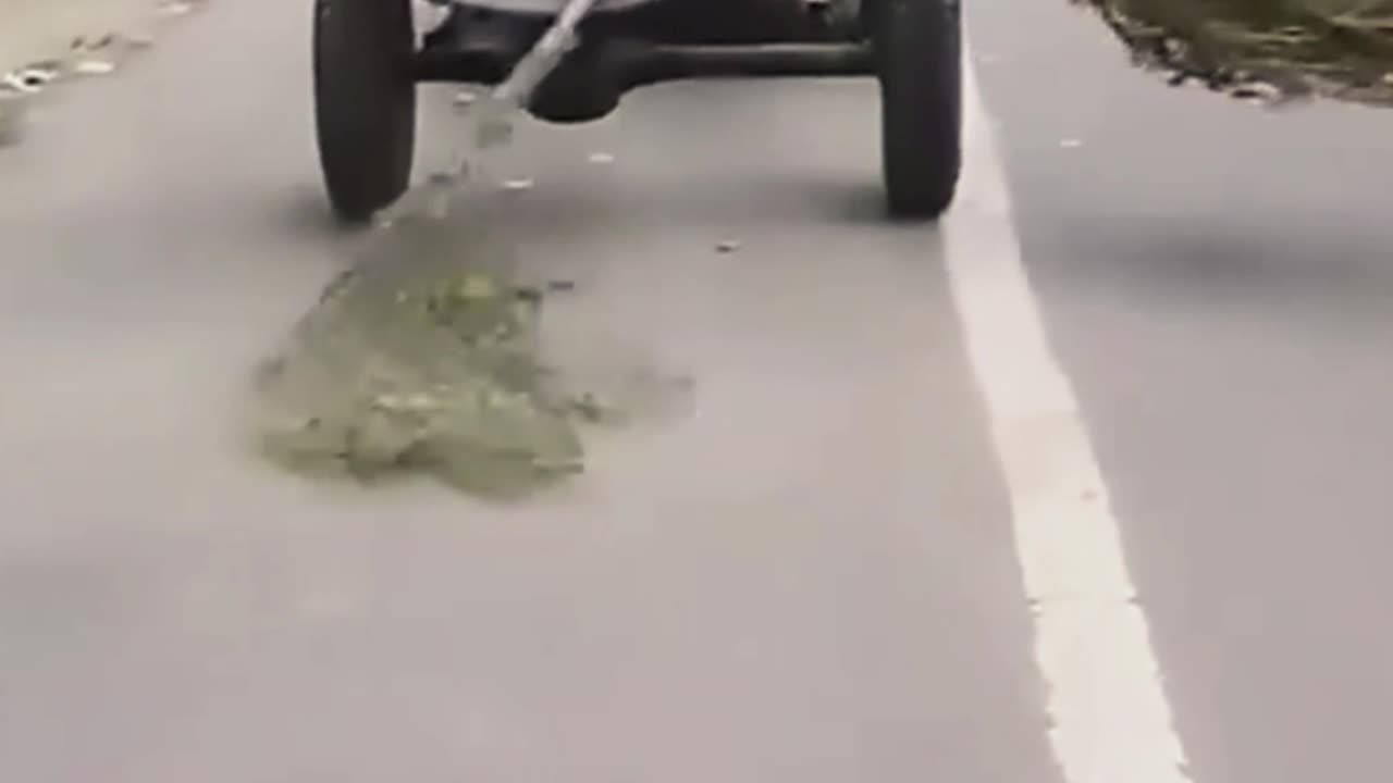 heavily customized sweeping vehicle
