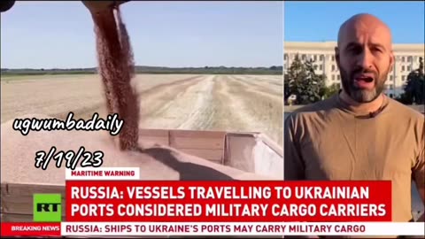 Russia reissues ban on travel through the Black Sea corridor, the official end of the grain deal.