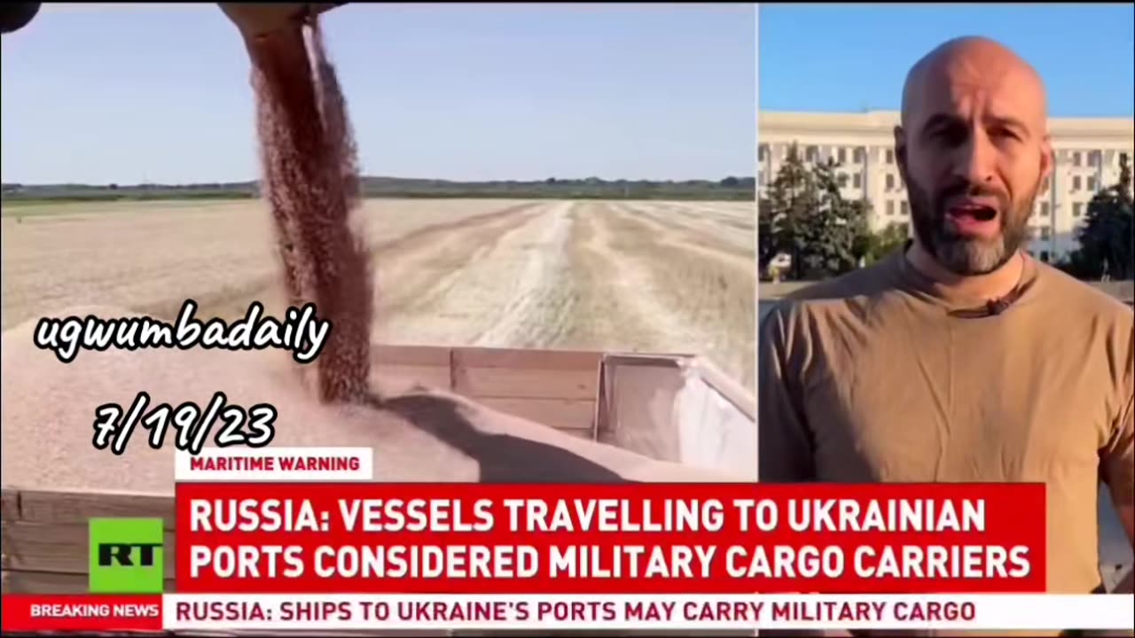 Russia reissues ban on travel through the Black Sea corridor, the official end of the grain deal.