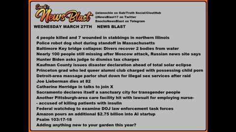 Wednesday, March 27, 2024 News Blast