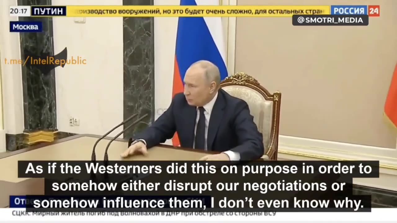 Putin says that China presented a peace plan, which is laughable