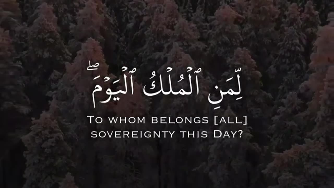 [سُورَةُ غَافِرٍ: ١٦]