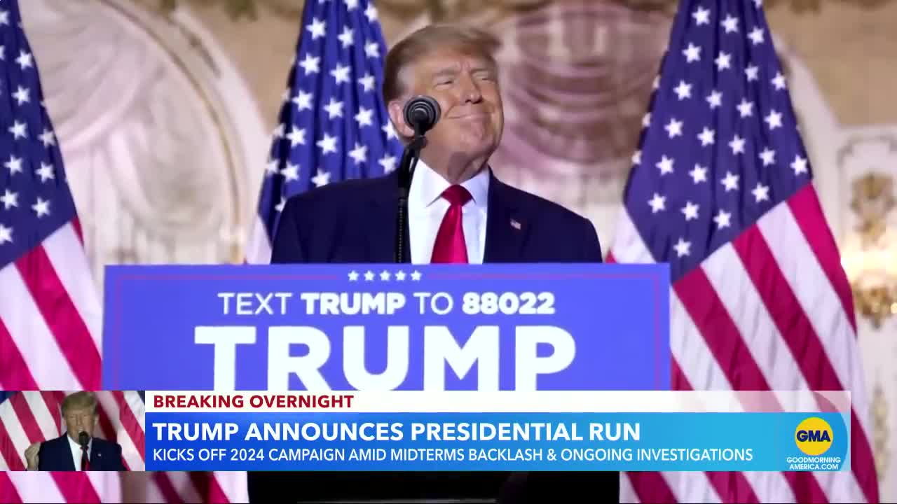 Donald Trump announces 2024 bid for White House l GMA