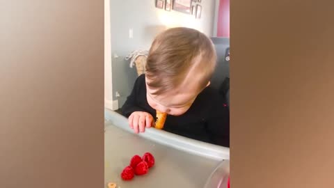 Awww so sleepy baby! 😂😂 Funny baby video We laugh