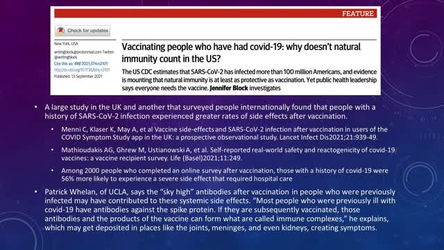 Dr. Robert Malone mRNA vaccines, natural immunity, and issues explained in technical slides