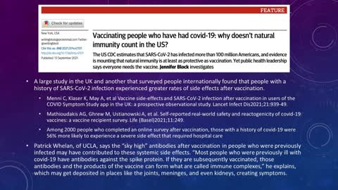 Dr. Robert Malone mRNA vaccines, natural immunity, and issues explained in technical slides