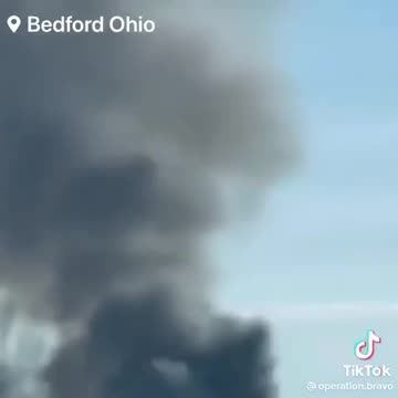 massive fire with multiple large explosions taking place at a manufacturing plant in Bedford Ohio.