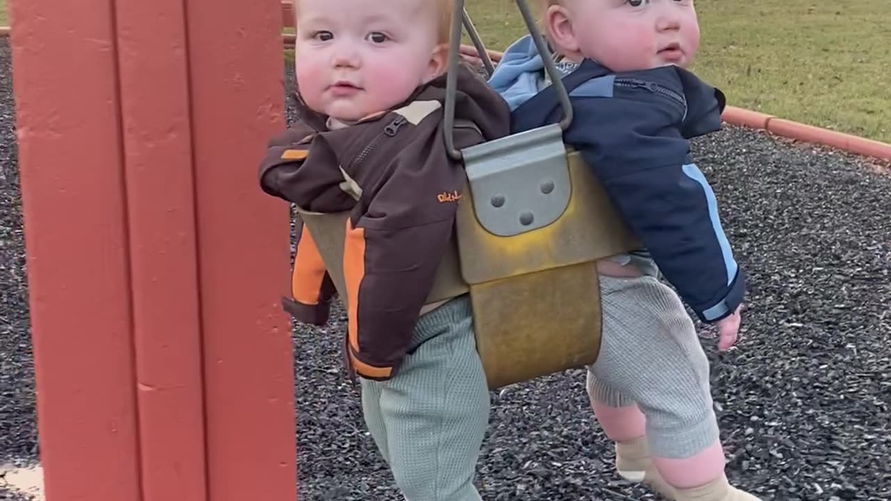 Twin Brothers Swing Together